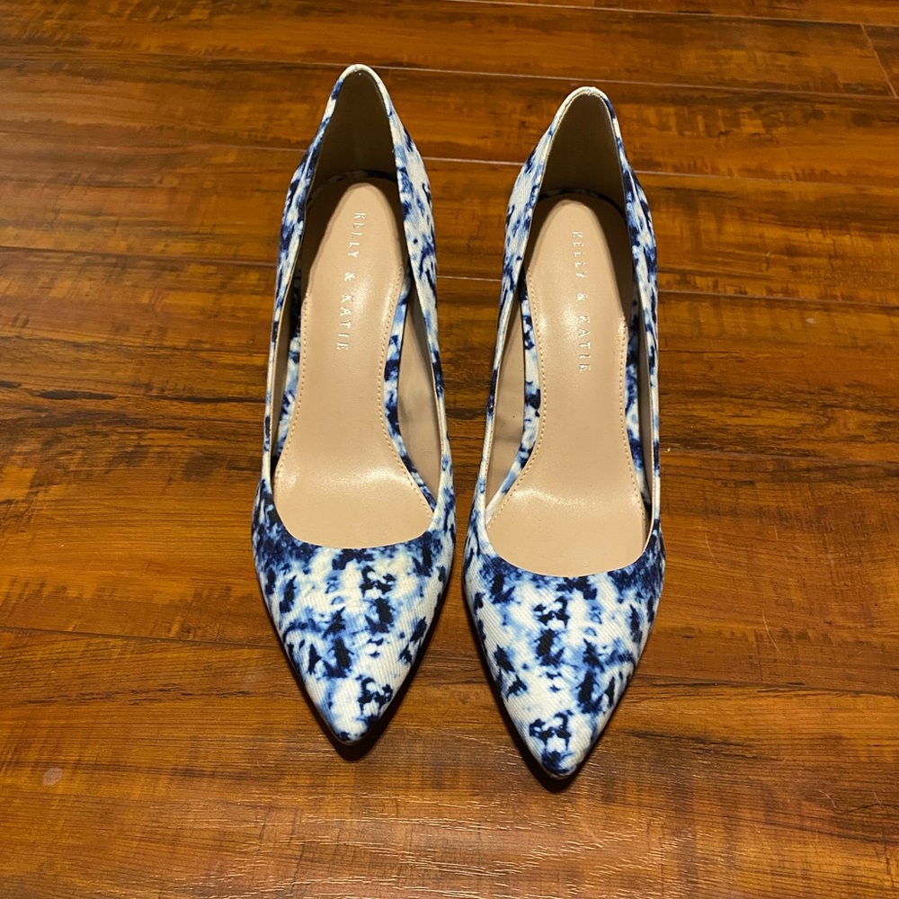 Blue & White Kelly & Katie Pumps
